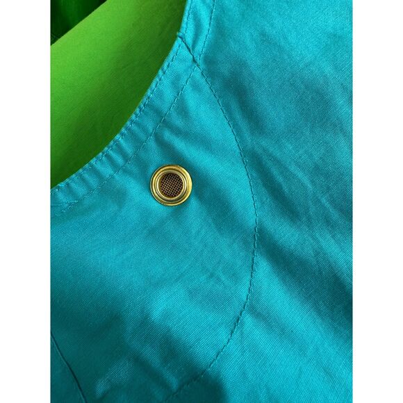 Vintage Ralph Lauren Green Blue Reversible Utility Vest with Pockets size M - Picture 11 of 12